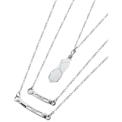 Star Wars Ahsoka Tano Lightsabers & Kyber Crystal Tiered Necklace