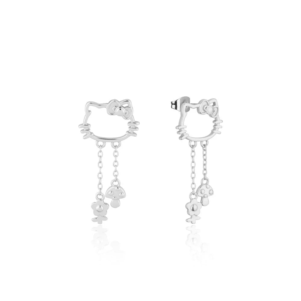 Sanrio Precious Metal Hello Kitty Outline Stud Earrings