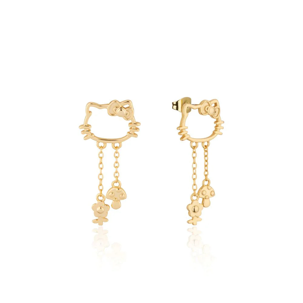 Sanrio Precious Metal Hello Kitty Outline Stud Earrings
