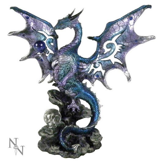 Blue Dragon Protector Metallic Dragon Figure