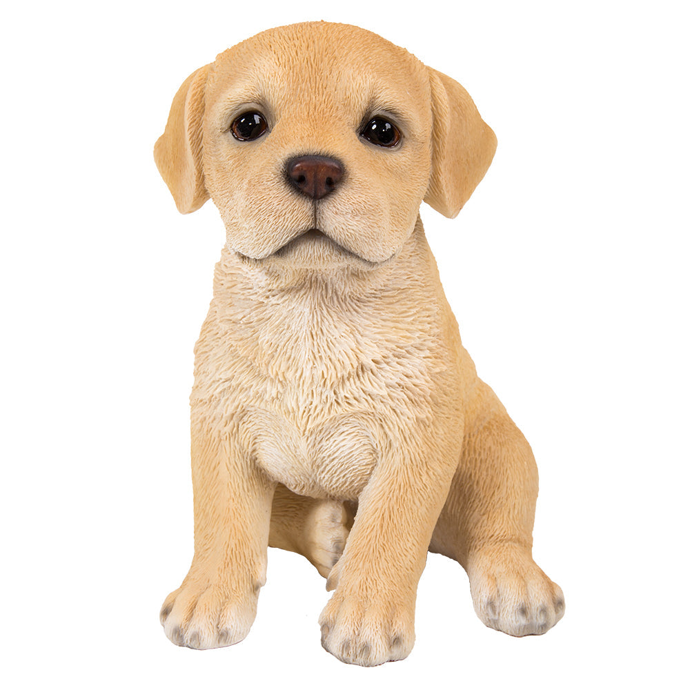 Seated Yellow Labrador Puppy Collectible Figurine