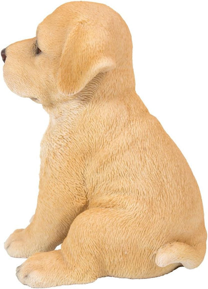 Seated Yellow Labrador Puppy Collectible Figurine