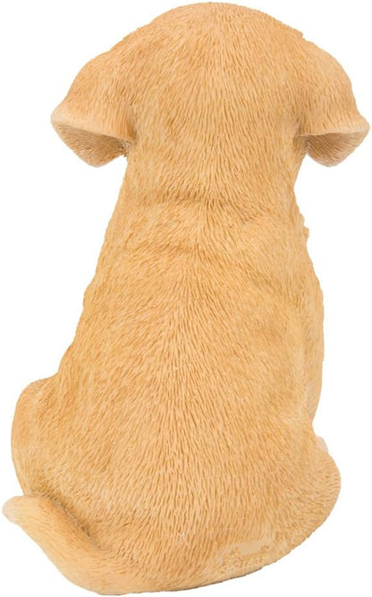 Seated Yellow Labrador Puppy Collectible Figurine