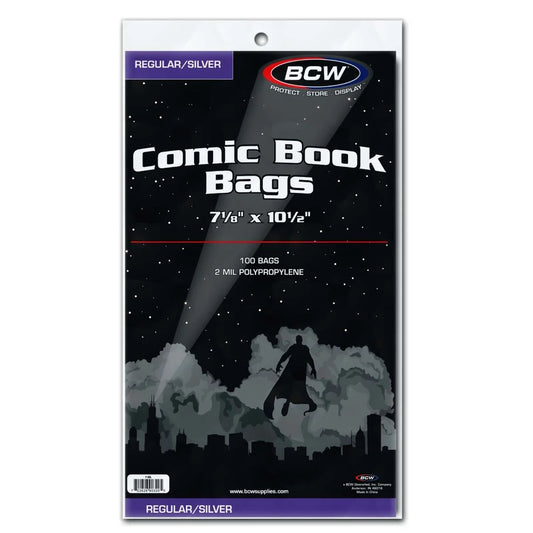 Silver/Regular Comic Bags 100 Pack