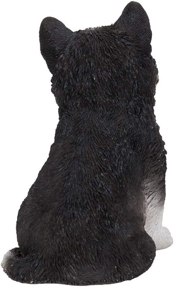 Sitting Husky Puppy Collectible Figurine