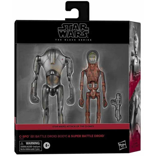 Star Wars The Black Series 6 Inch Action Figure Deluxe 2-pack - C-3PO (B1 Battle Droid Body) & Super Battle Droid