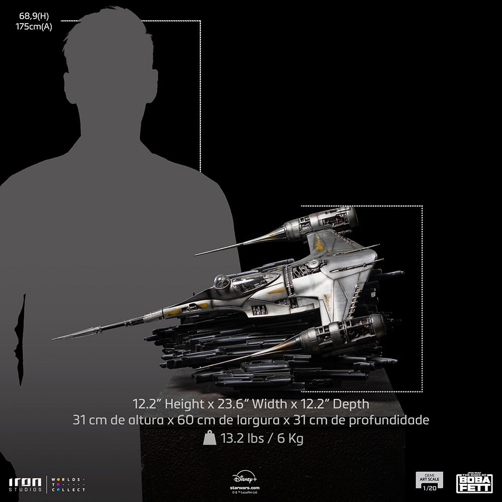 Star Wars: The Book of Boba Fett Mando's N-1 Starfighter 1:10 Scale Statue by Iron Studios