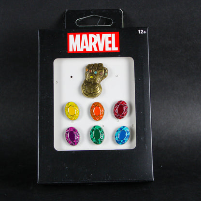 Thanos Gauntlet and Infinity Stones Marvel Avengers Pin Set