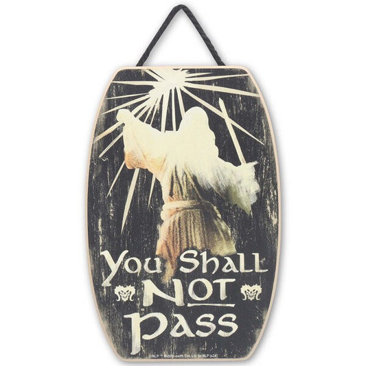 The Lord of the Rings You Shall Not Pass Hanging Wood Wall Decor Sign