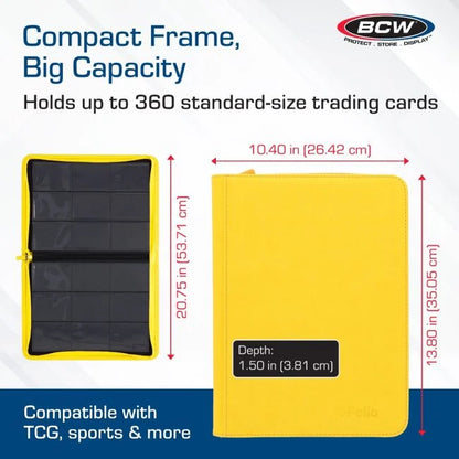 9-Pocket Zipper Folio Card Album