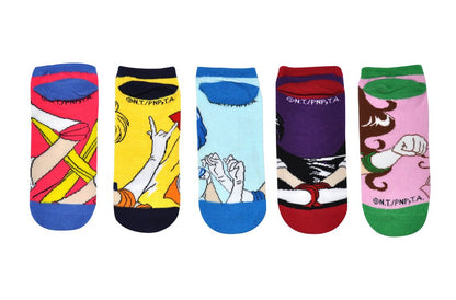 Sailor Scouts (Sailor Moon) Ladies Ankle Socks 5 Pack
