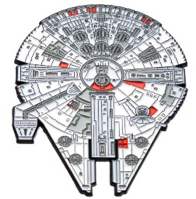 Star Wars Millennium Falcon Large 3" Pin