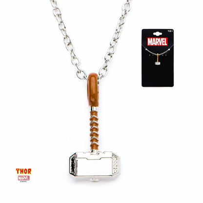 Thor Hammer Mjolnir Marvel Comics Enamel Necklace