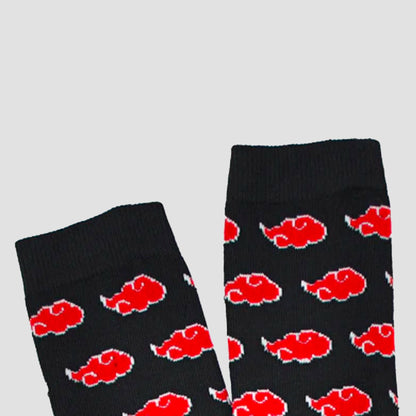 Akatsuki (Naruto: Shippuden) AOP Cloud Symbol Knee High Socks