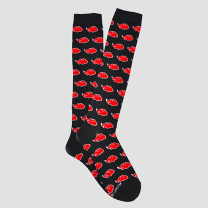 Akatsuki (Naruto: Shippuden) AOP Cloud Symbol Knee High Socks