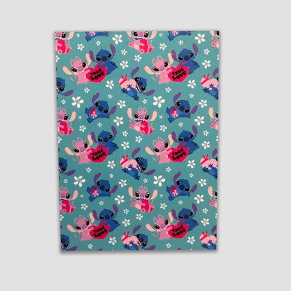 Angel & Stitch Valentine's Throw Blanket