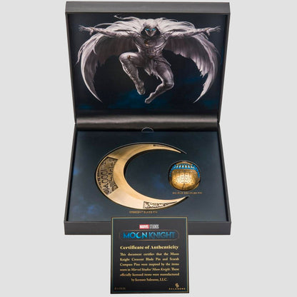 Moon Knight Crescent Blade & Scarab Compass Prop Replica Pin Set