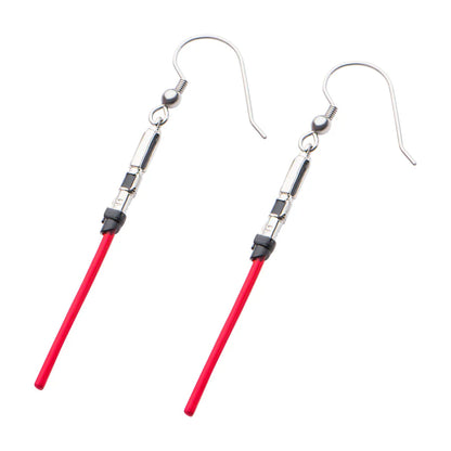 Darth Vader Red Lightsaber Star Wars Drop Earrings