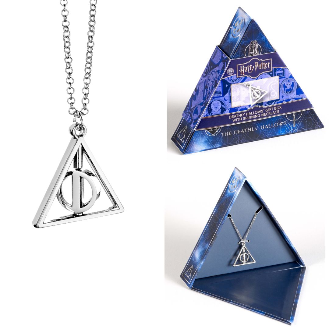 Harry Potter: Deathly Hallows Necklace with Spinning Center Gift Box Set