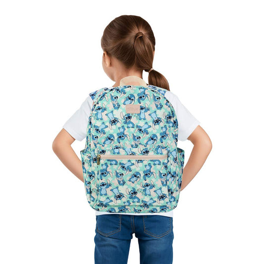Disney Lilo & Stitch - Stitch with Scrump Blue AOP Print 16.5" Travel Backpack