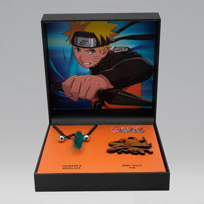 Tsunade Necklace & Nine Tails Fox Pin Naruto Collector's Set