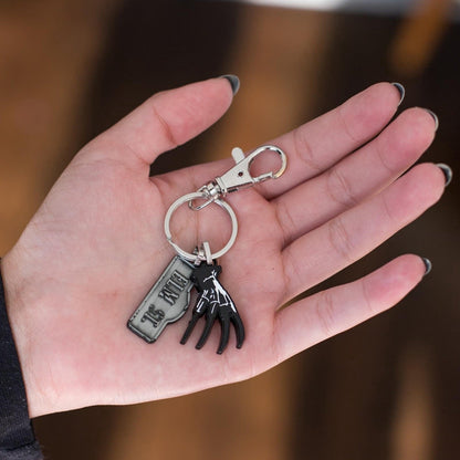 Freddy Krueger Glove & Sign (A Nightmare on Elm Street) Enamel Keychain