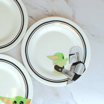 Grogu & Mando (Star Wars: The Mandalorian) 4-Piece Ceramic Plate Set