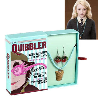Harry Potter: Luna Lovegood Radish Earrings & Cork Necklace Jewelry Gift Set