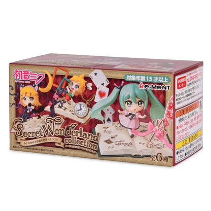 Hatsune Miku Secret Wonderland Collection Re-Ment Retail Display of 6