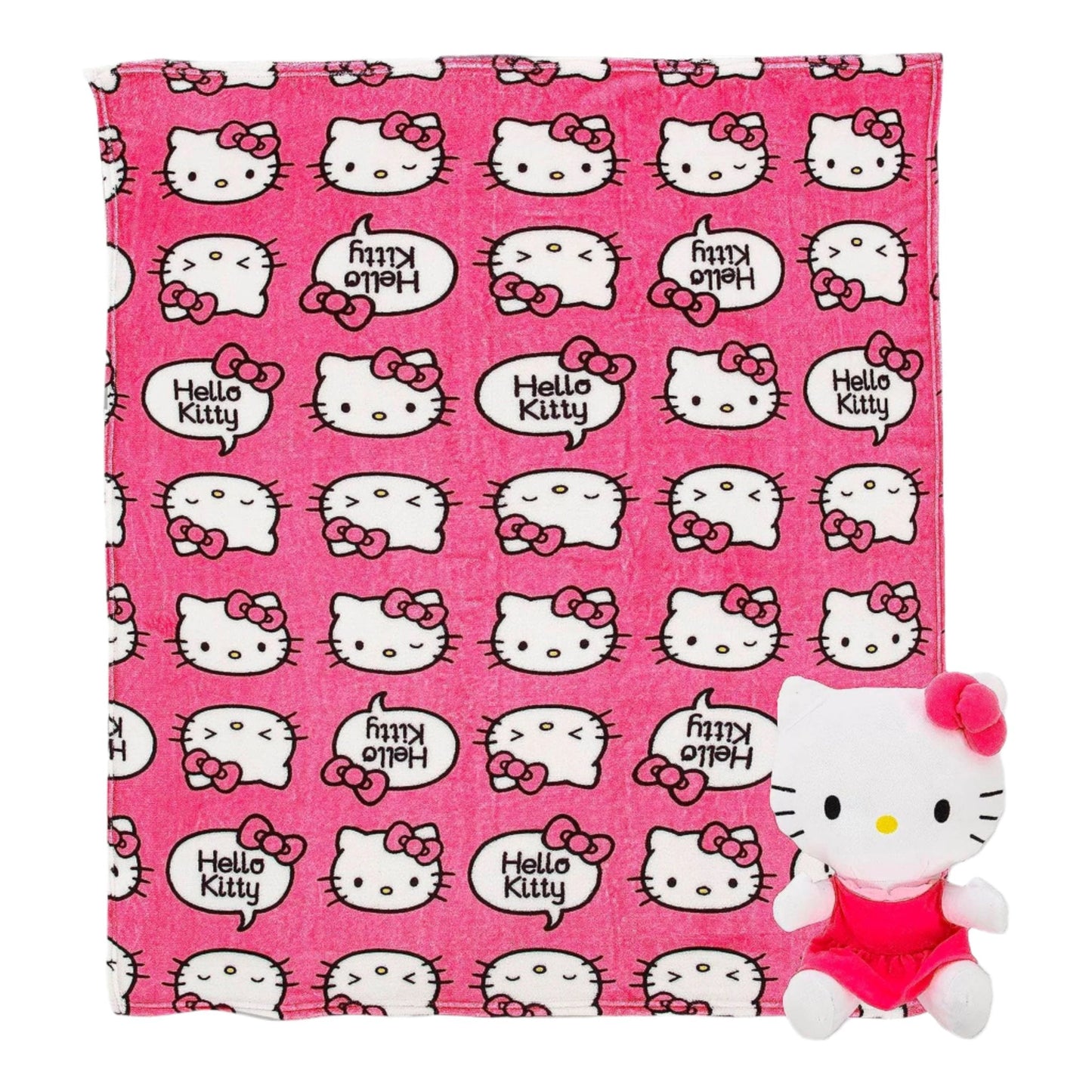 Hello Kitty "Pink Pride"(Sanrio) Plush and Throw Blanket