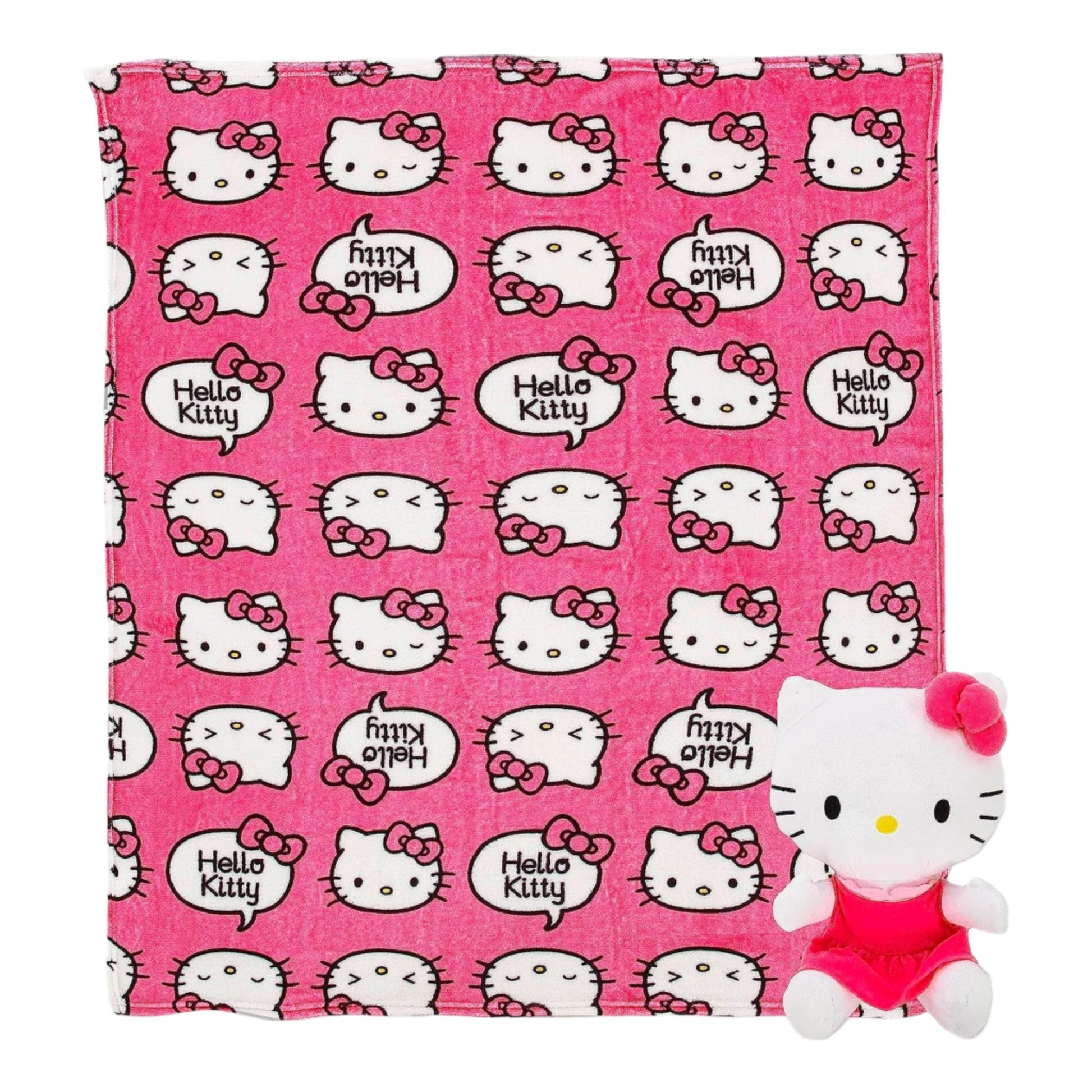 Hello Kitty "Pink Pride"(Sanrio) Plush and Throw Blanket