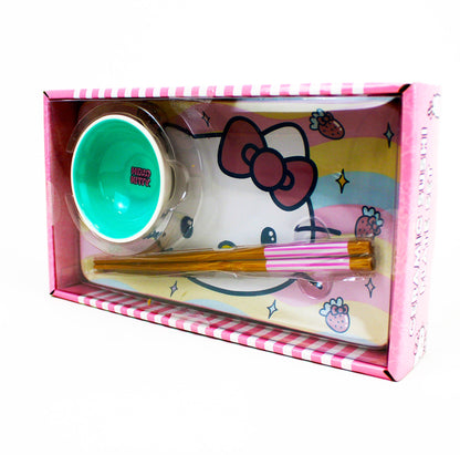 Hello Kitty Strawberry Ceramic Sushi Plate Set