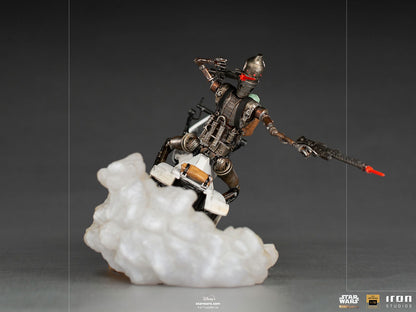 IG-11 and Grogu on Speeder (Star Wars: The Mandalorian) 1:10 Deluxe Scale Statue by Iron Studios