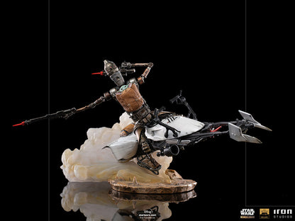 IG-11 and Grogu on Speeder (Star Wars: The Mandalorian) 1:10 Deluxe Scale Statue by Iron Studios