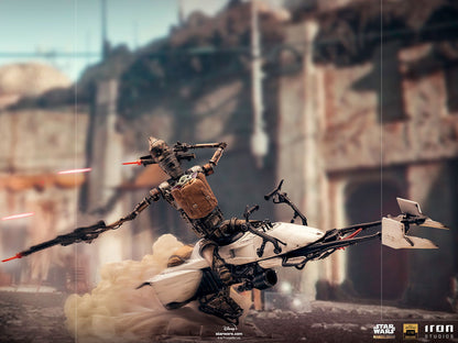 IG-11 and Grogu on Speeder (Star Wars: The Mandalorian) 1:10 Deluxe Scale Statue by Iron Studios