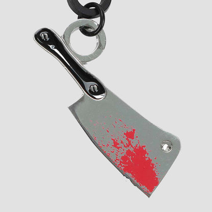 Jason Mask & Bloody Cleaver (Friday the 13th) Enamel Linking Keychain