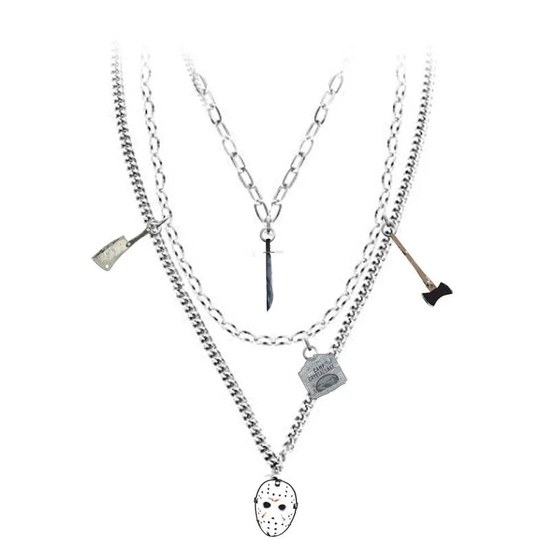 Jason Voorhees (Friday the 13th) Multi Layer Charm Necklace