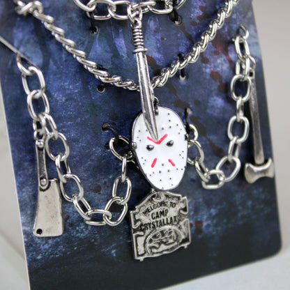 Jason Voorhees (Friday the 13th) Multi Layer Charm Necklace