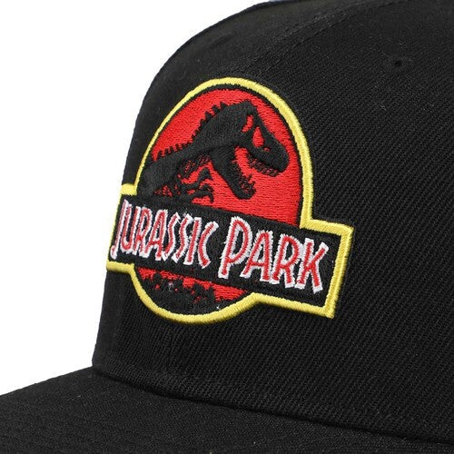 Jurassic Park Ranger Pre-Curved Snapback Hat (Black)