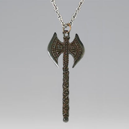 Lord of the Rings Dwarf Battle Axe Bronze Necklace