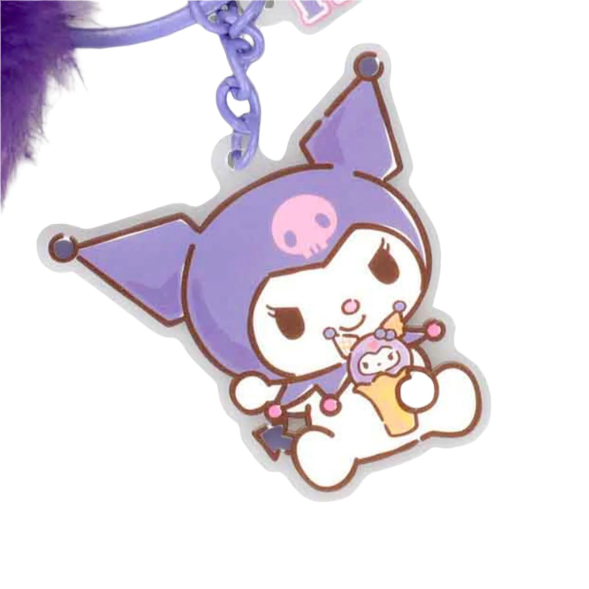 Kuromi (Hello Kitty and Friends) Sanrio Purple Charm Keychain