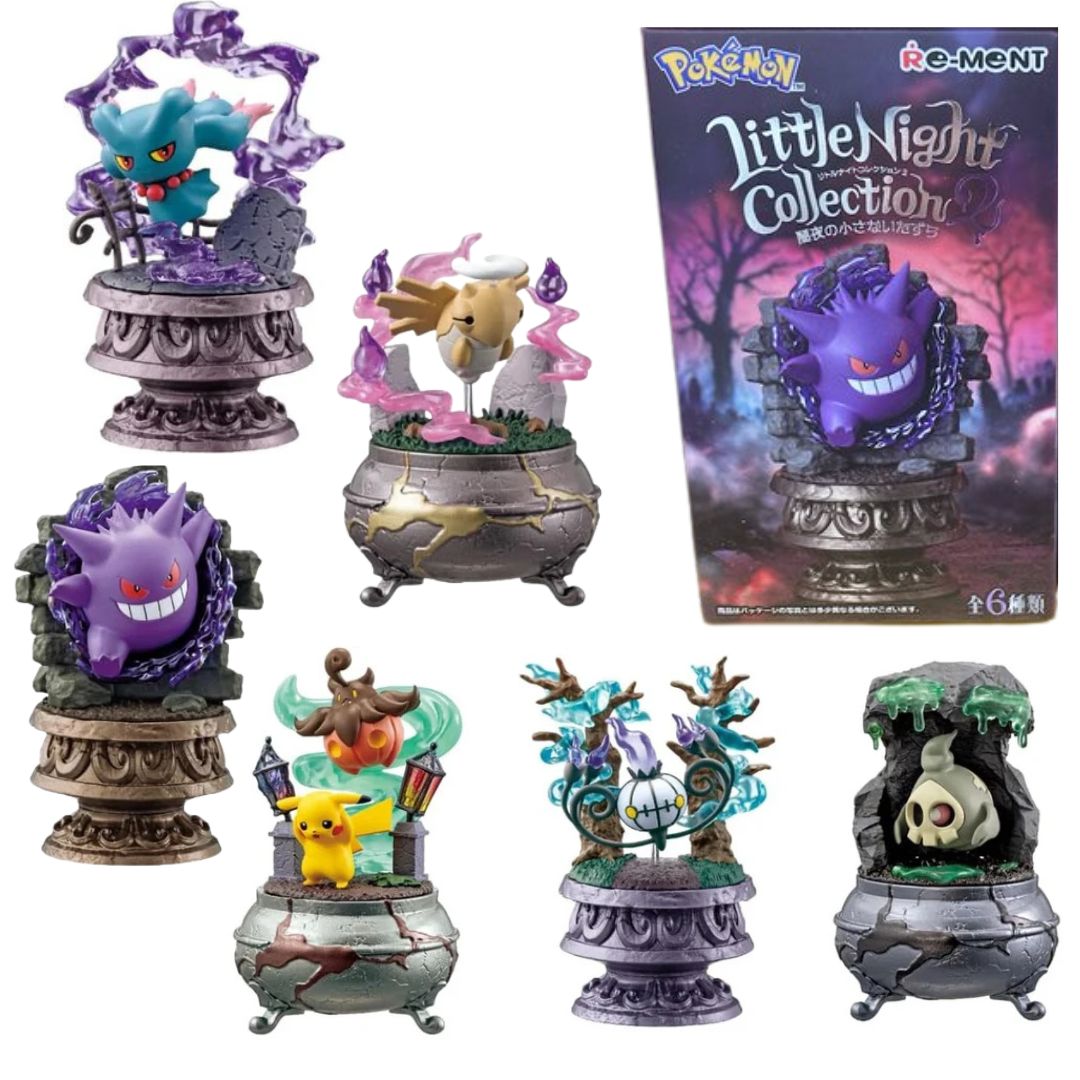 Pokemon: Little Night Collection Vol. 2 Re-ment Blind Box Figures Full Case of 6