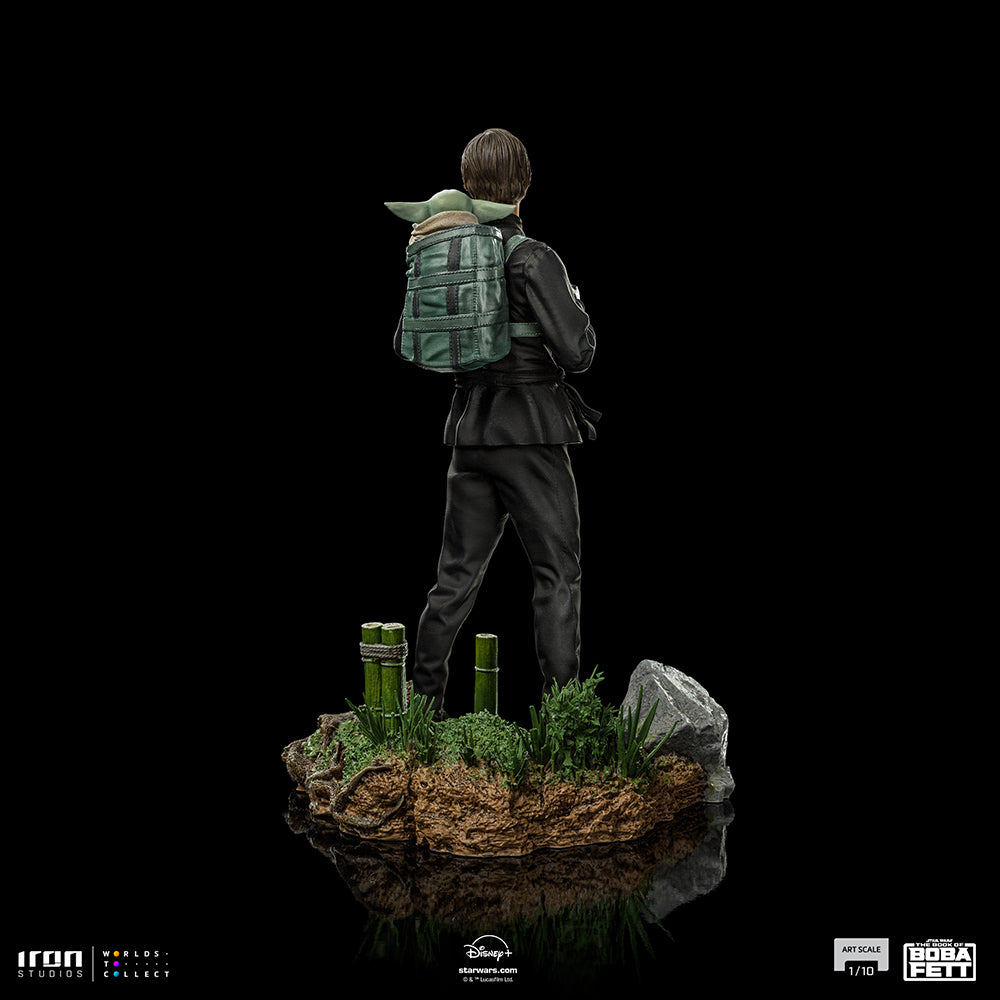 Star Wars The Book of Boba Fett Luke Skywalker & Grogu 1/10 Scale Statue by Iron Studios