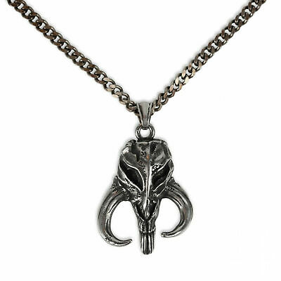 Mandalorian Mythosaur Skull (Star Wars) Stainless Steel Antiqued Unisex Pendant
