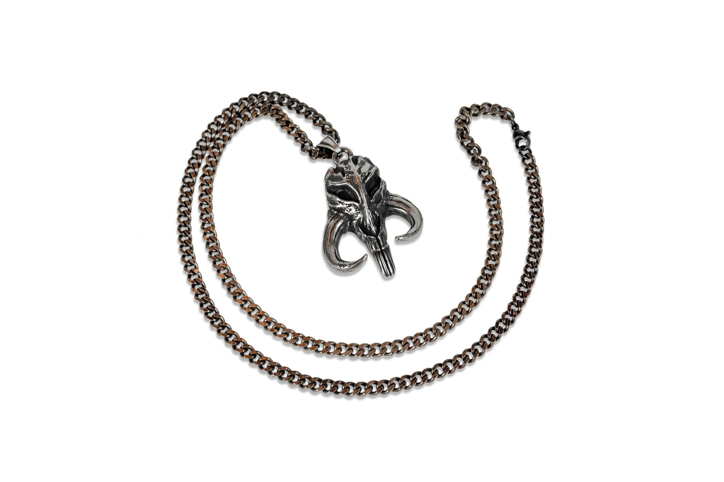 Mandalorian Mythosaur Skull (Star Wars) Stainless Steel Antiqued Unisex Pendant