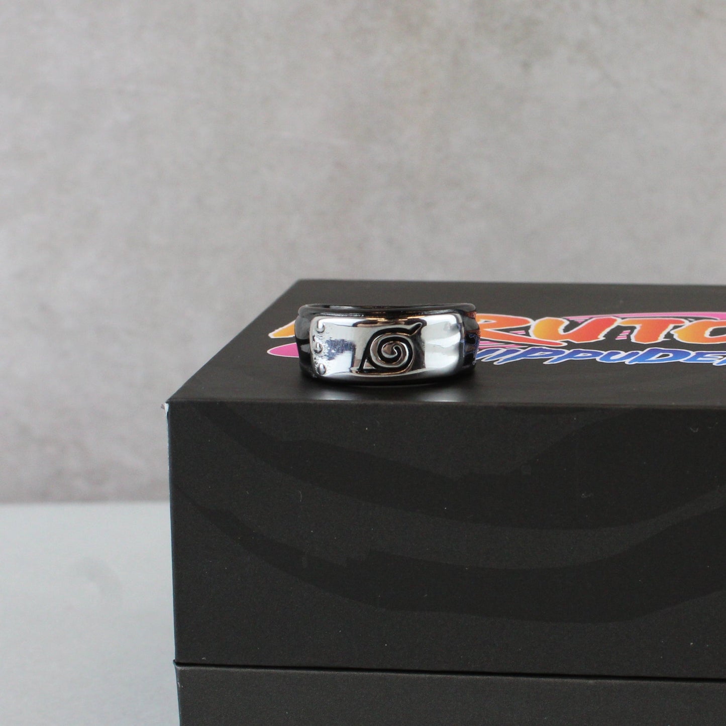Hidden Leaf Village Headband (Naruto Shippuden) Stainless Steel Unisex Ring