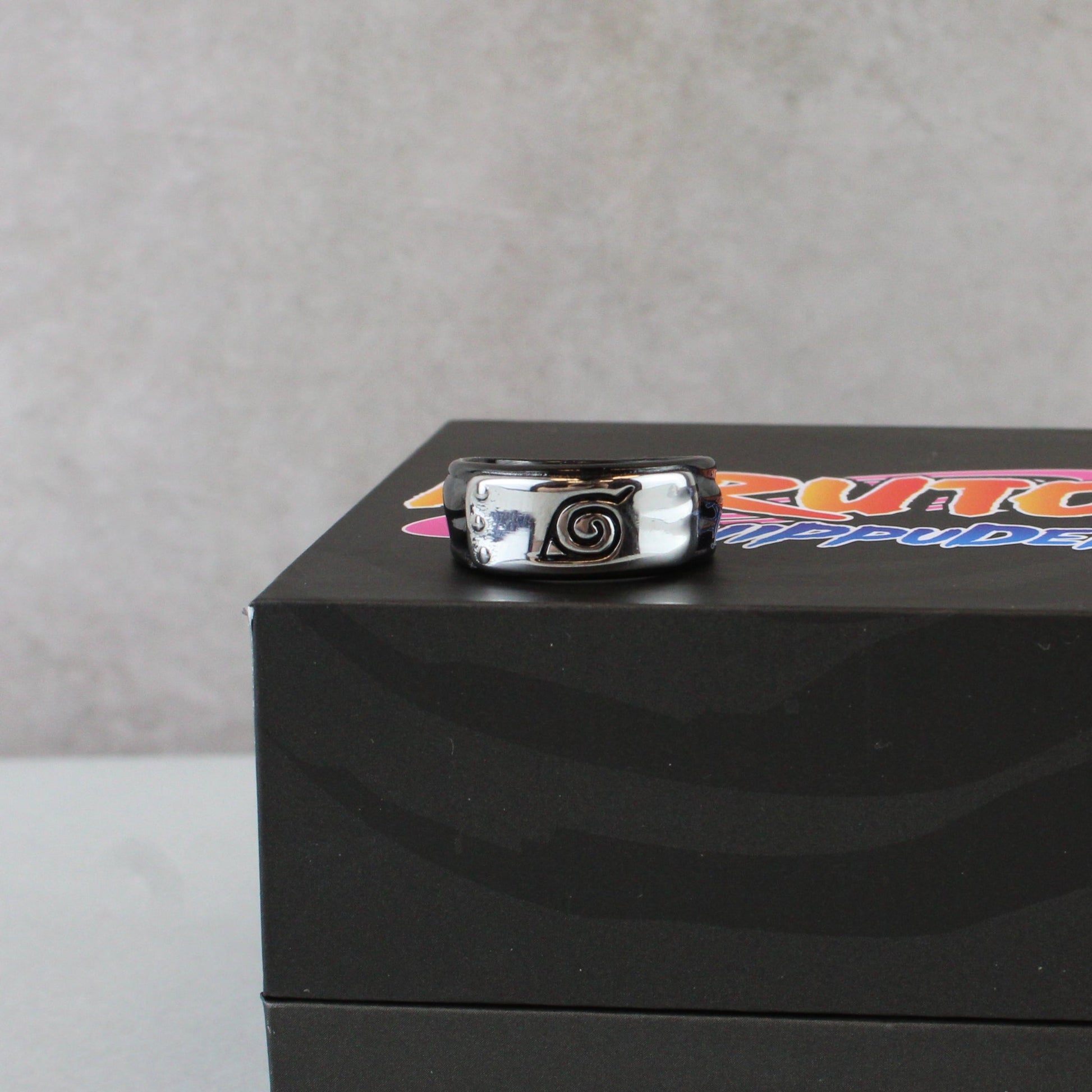 Hidden Leaf Village Headband (Naruto Shippuden) Stainless Steel Unisex Ring
