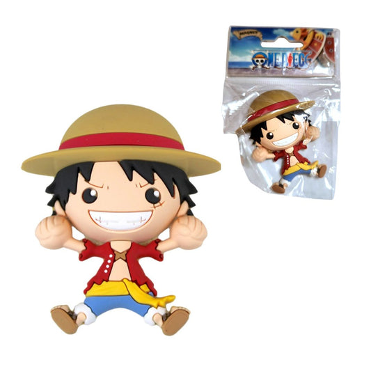 One Piece Monkey D. Luffy Jumping 3D Foam Magnet
