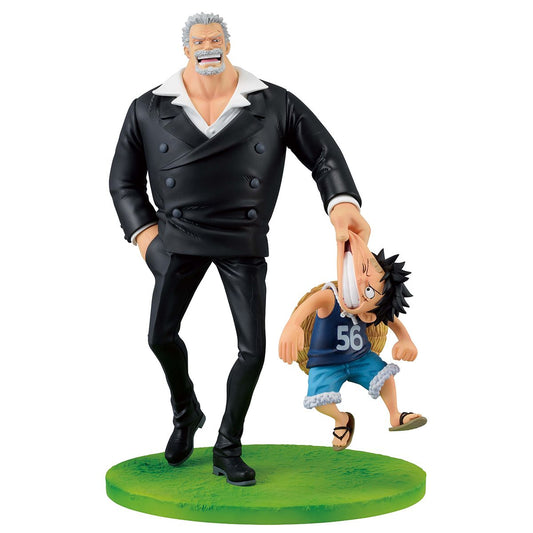 One Piece - Monkey D. Luffy with Monkey D. Garp (Road to Dawn) Ichibansho Statue