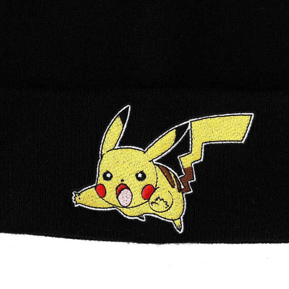 Pokemon Pikachu Quick Attack Embroidered Cuff Beanie Hat